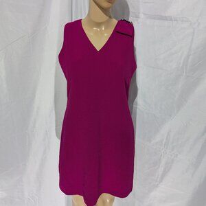 Eliza J Embellished Bow Shoulder Wine Color Shift Dress Women's 4P